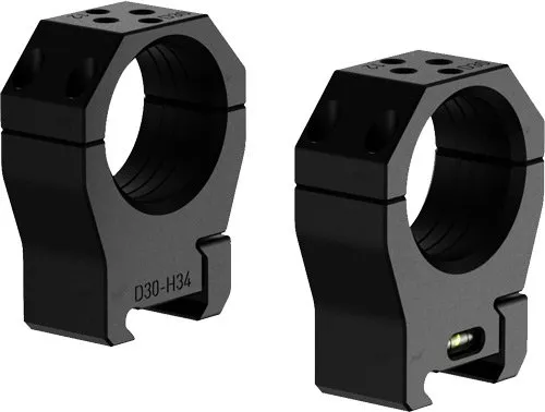 Audere PR0007 PSR 30mm Medium Scope Rings, Black, 7075-T6 Aluminum - Audere