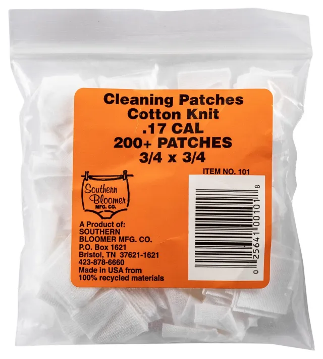 SBC Southern Bloomer .17-.20 CAL Cotton Patches 200 Pack - SBC - .17 CAL-.20 CAL