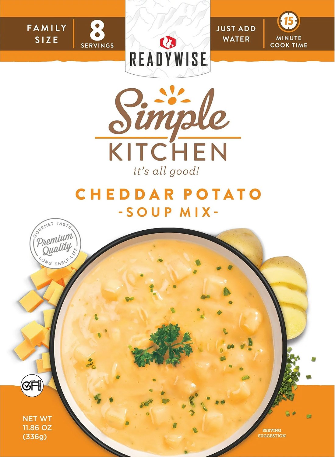 Wise Foods ReadyWise RWSK05061 Cheddar Potato Soup 8 Servings 6-Pack - Wise Foods, Inc.