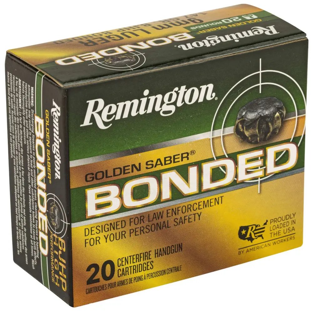Buy Remington 29343 Golden Saber 9mm Luger 147 Grain BJHP 20 Rounds online