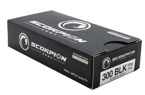 Scorpion Ammo 300B220-SUB20 300 AAC Blackout 200gr SunSonic 20-Rounds - Scorpion Ammo