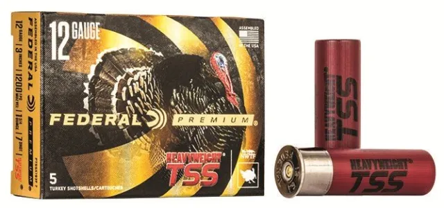 Federal PTSSX193F7 Heavyweight TSS 12 Gauge, 3" Length, 1 3/4oz Tungsten 7 Shot, 1200fps Velocity, 5 Rounds