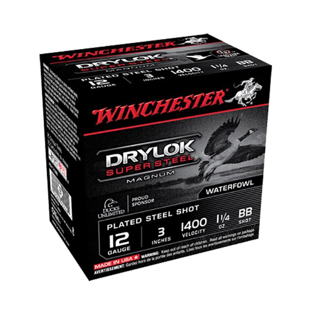 Winchester XSV123BB DryLock Super Magnum 12 Gauge 3" 1 1/4 oz 1400 fps BB Shot 25 Bx/10 Cs - Winchester - 12 Gauge