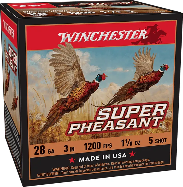 Winchester X283PH5 Super Pheasant 28Ga 3" 1-1/8oz #5 Shot 25/Box - Winchester - 28 Gauge