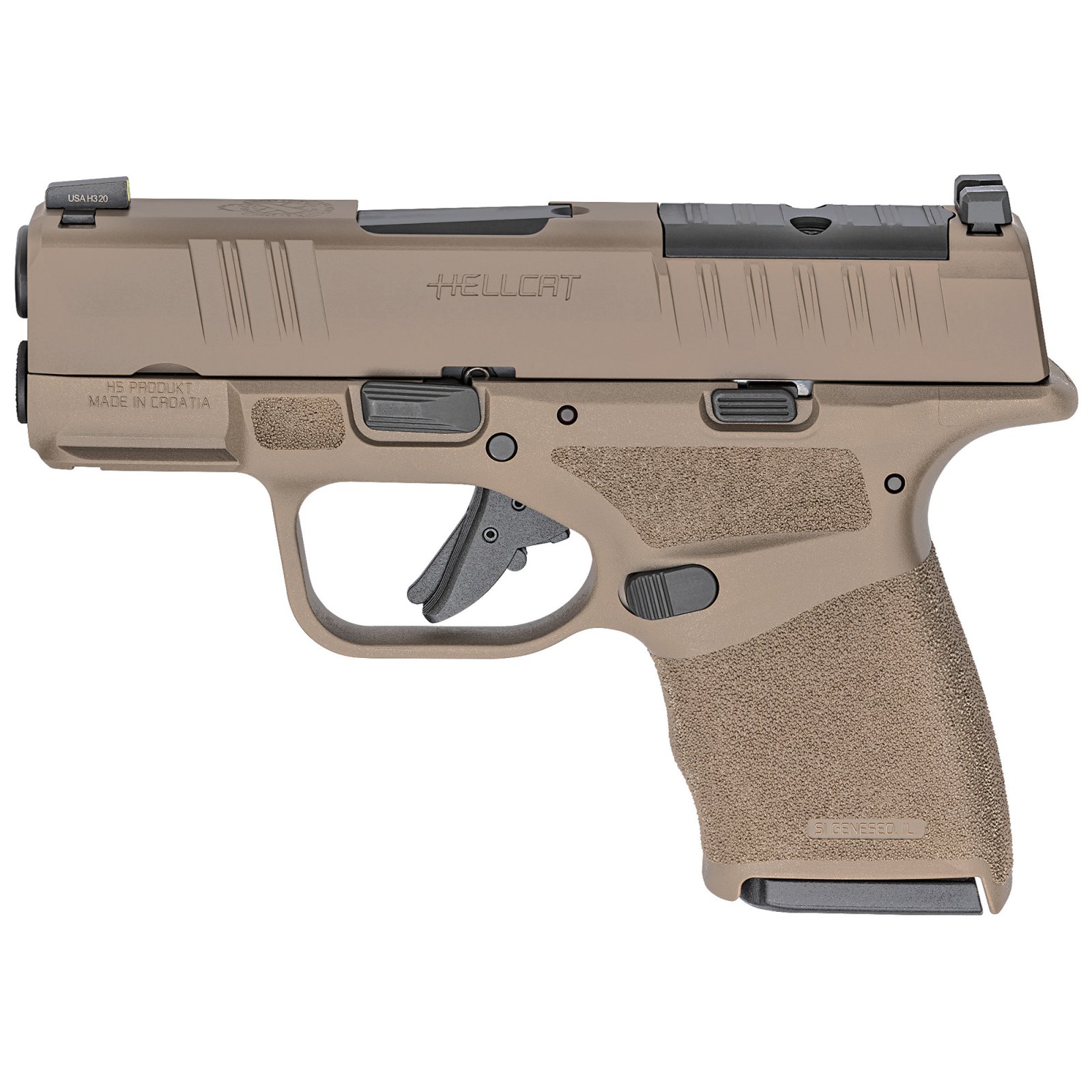Buy Springfield Armory Hellcat HC9319FOSP 9mm 3in Desert FDE 11+1, 13+1 online