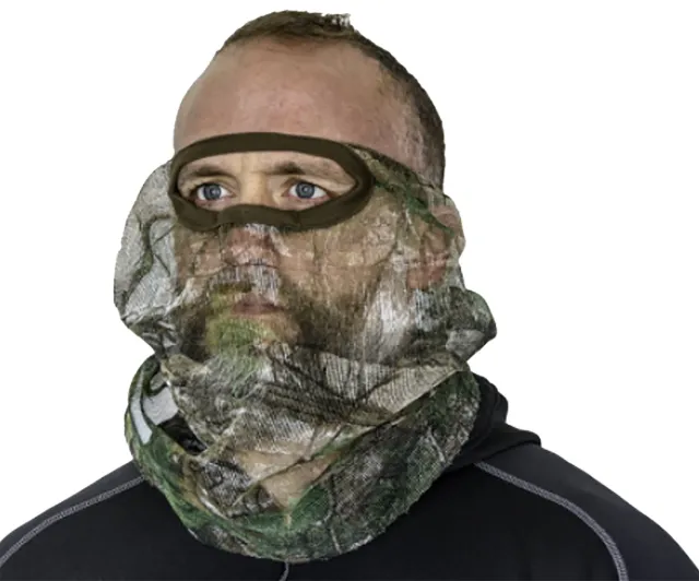 GSM Outdoors Hunter Specialties 3/4 Net Facemask Realtree EDGE Camo - GSM Outdoors - 3/4 FACE MASK