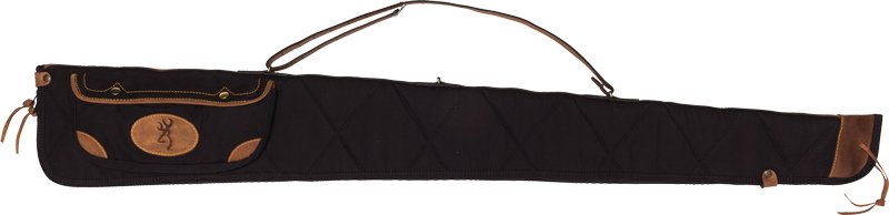 Browning Lona 52 In Canvas/Leather Shotgun Case Black/Brown - Browning
