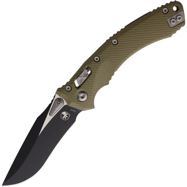 Microtech Amphibian 137RL-1FLGTOD 3.9 In SE Black Green G-10 Handle - MICROTECH