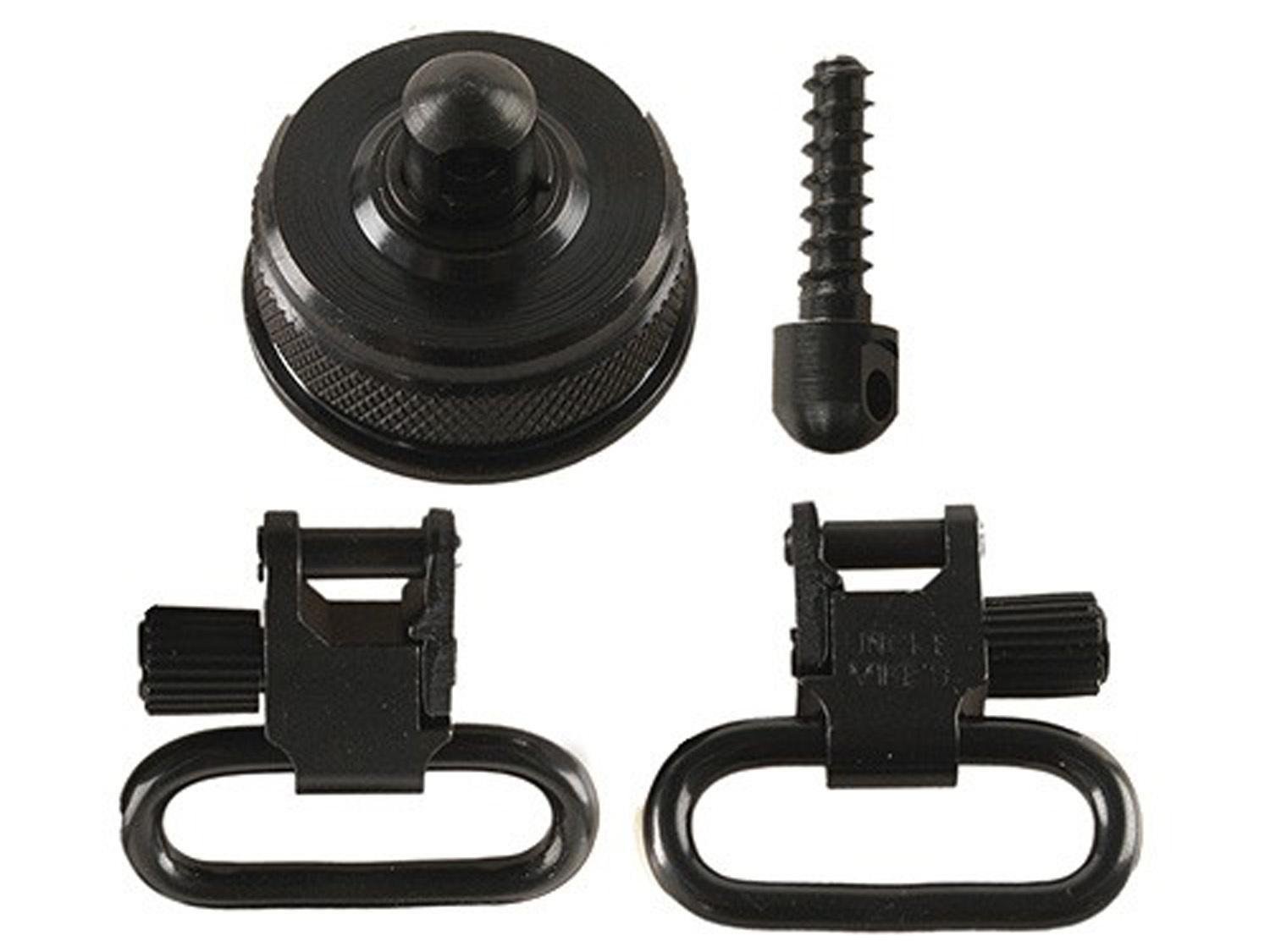 Uncle Mike's 18112 Swivel Set for Mossberg 590 835 12 Gauge Steel Blued - Uncle Mike's - 1"