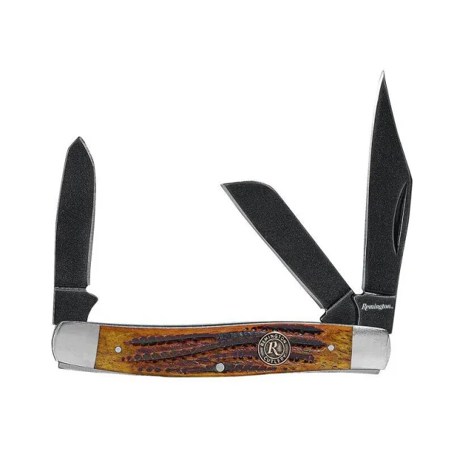 Remington Back Woods Stockman Folder Knife 440 Stainless Steel 4 in Brown - Remington Arms Company, LLC for sale at Bang-Bang Tactical