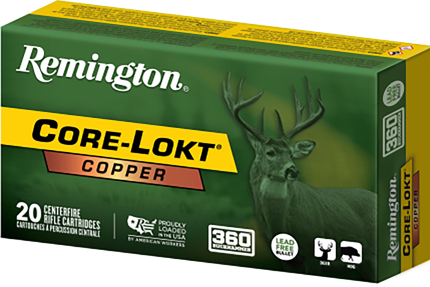 Remington 360 Buckhammer 160gr Core-Lokt Tipped 20 Rounds R20061 - Remington Arms Company, LLC - 360 Buckhammer