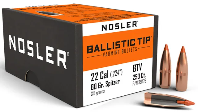 Nosler 39473 Ballistic Tip .22 Caliber 60 Grain 250 Count Varmint Bullet - Nosler - 22 Caliber