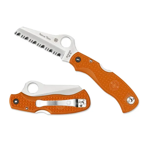 Spyderco C45SOR Rescue 79mm Orange Folding Knife - Spyderco for sale at Smoke Wagon Firearms
