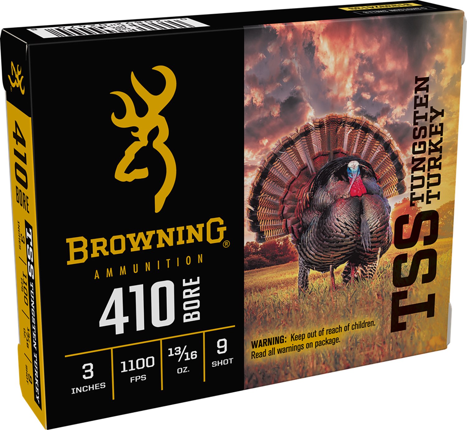 Browning TSS Turkey 410 Gauge 3" 13/16 oz 9 Shot, Tungsten Super Shot 1100 fps Ammo - Browning - .410 Bore