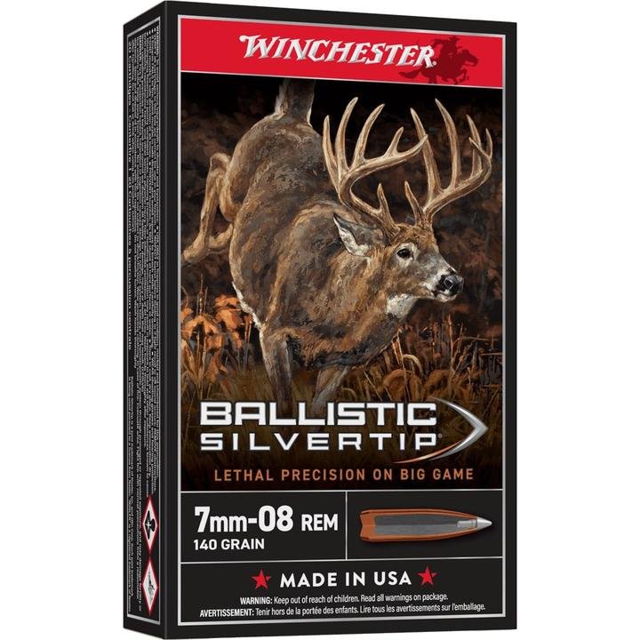 Winchester Ammo SBST708 Ballistic Silvertip 7mm-08 Rem 140 gr Polymer Tip 20 Per Box/ 10 Cs - Winchester - 7mm-08 Rem