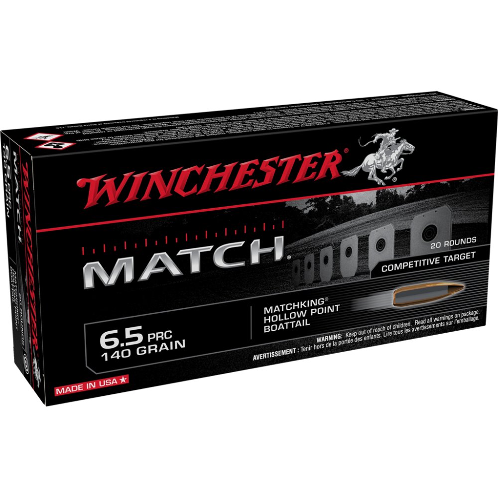 Winchester S65PM 6.5 PRC 140 Grain Sierra MatchKing BTHP 20 Rounds - Winchester - 6.5 PRC