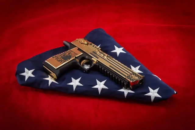 MAGNUM RESEARCH 50 AE 7+1 6 Chrome Lined Barrel Black|Gold