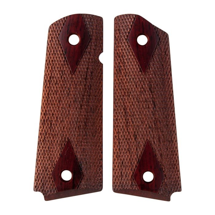 Ed Brown 1911 Govt Double Diamond Cocobolo Wood Checkered Grips - Ed Brown