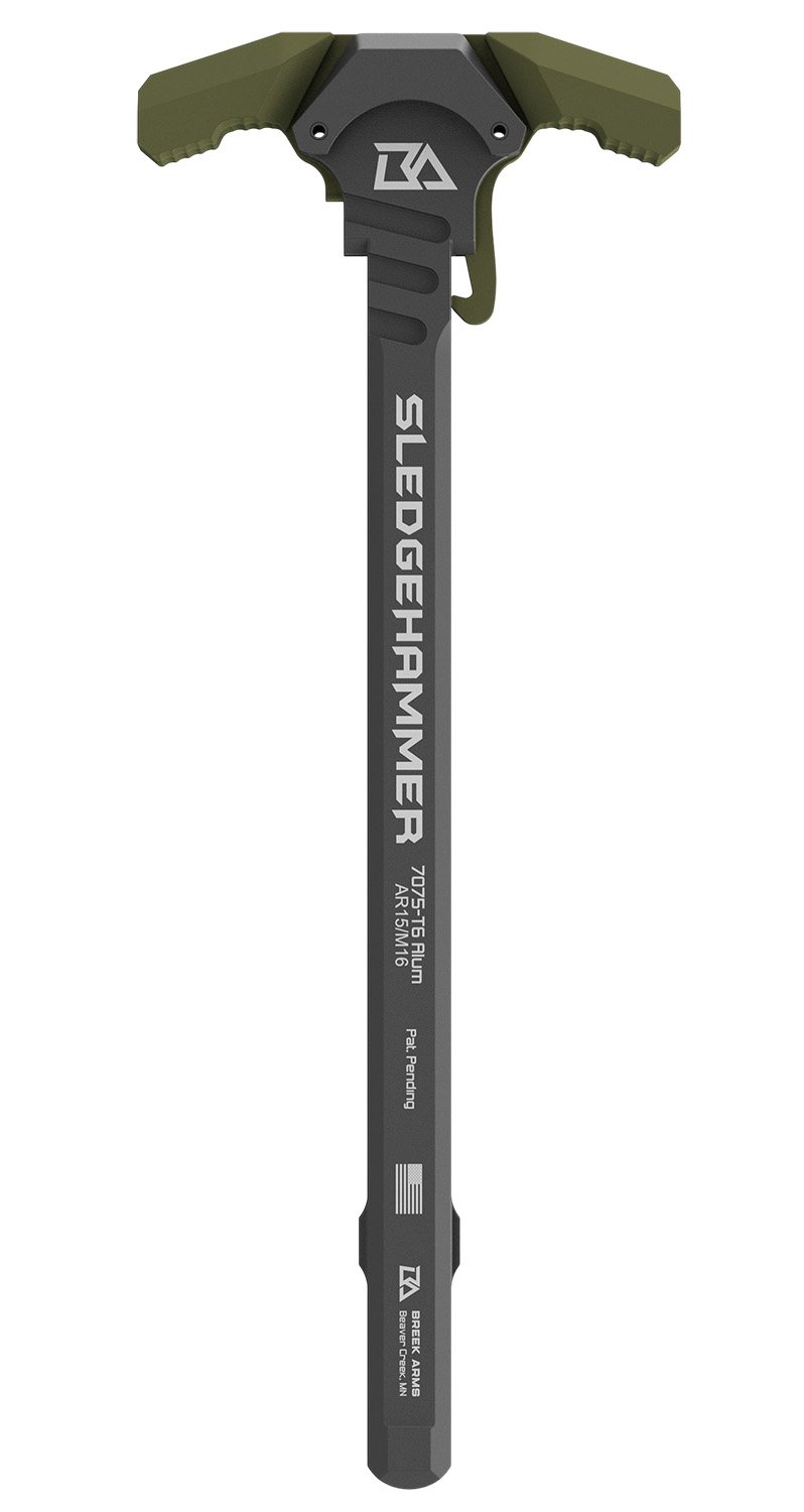 Breek Arms SLEDGEHAMMER AR-15 Ambi Charging Handle Green - Breek Arms