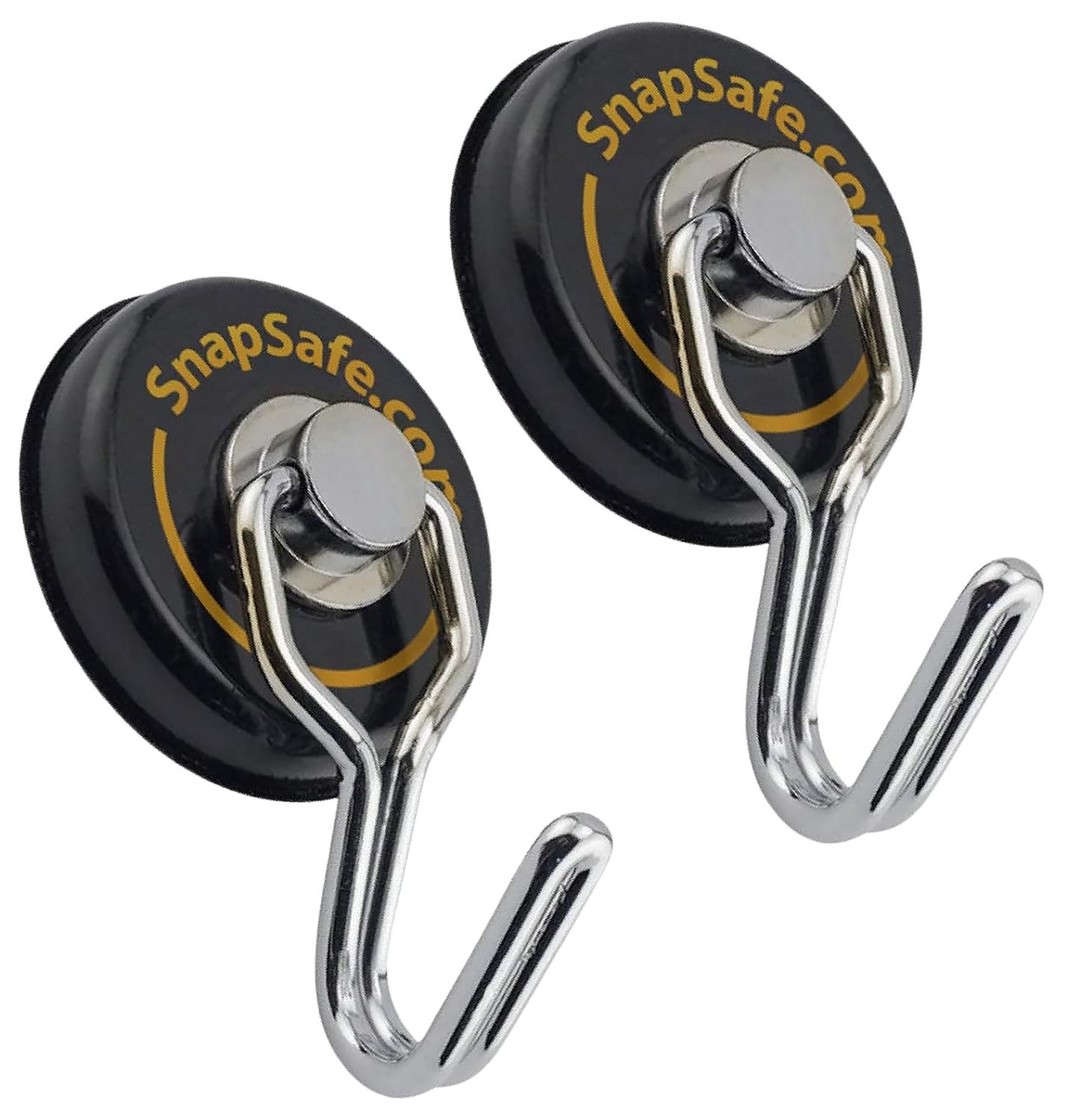 SnapSafe 75914 Magnetic Swivel Hooks 1.25" Rare Earth Magnet 2-Pack - SnapSafe