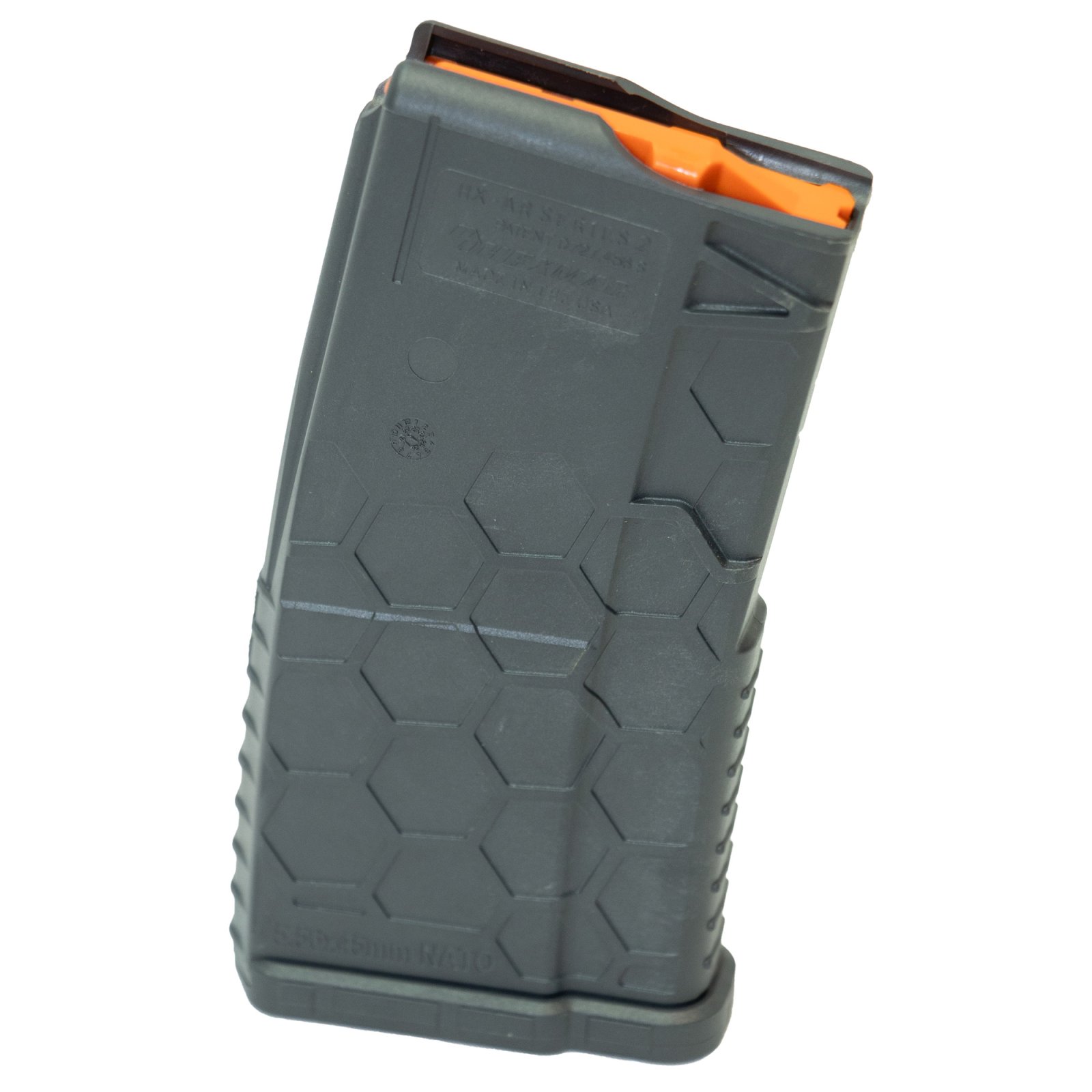 Hexmag Magazine Shorty 223 Remington/556NATO 20 Rounds Fits AR-15 Gray