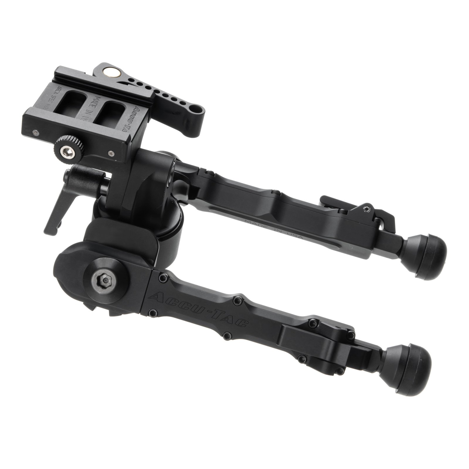 Accu-Tac PC-4 Arca Spec Rail Quick Detach QD Bipod Black PCASQD-0400 - Accu-Tac
