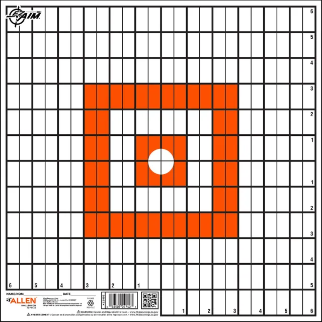 Allen EZ AIM Paper Grid Target 12x12 12 Pack - Allen Company