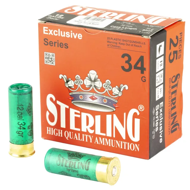 Sterling Exclusive Series 12 Gauge 2.75 In #5 Shot 1-3/16 oz 25 Round - Sterling - 12 Gauge