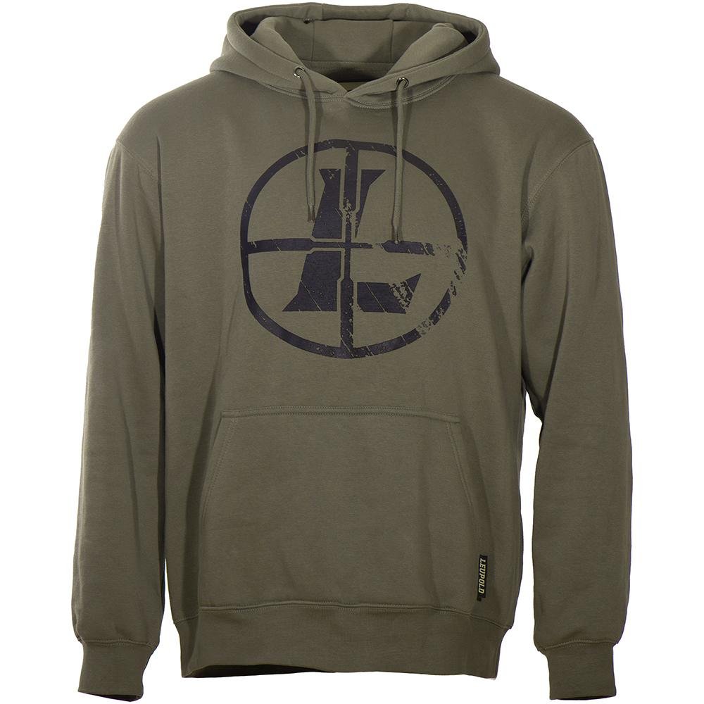 Leupold 185888 Distressed Reticle Hoodie Ash Green L Midweight Sweatshirt - Leupold & Stevens