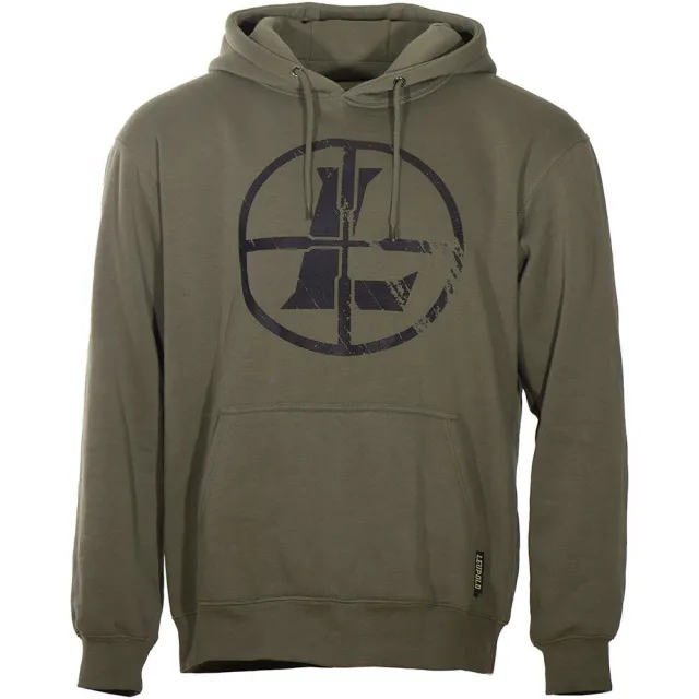 Leupold 185886 Distressed Reticle Hoodie Ash Green S Midweight Sweatshirt - Leupold & Stevens
