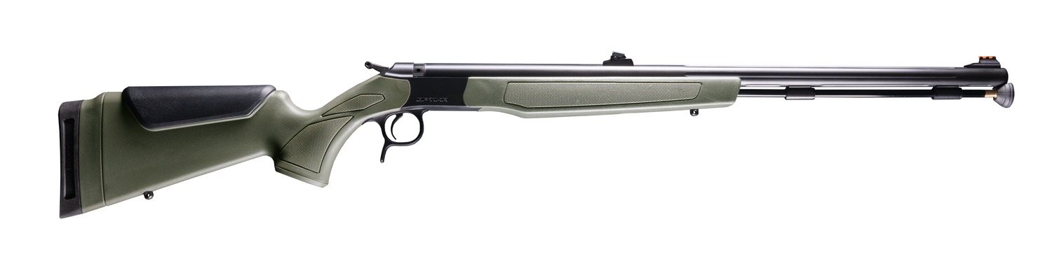 CVA PR2046NW Optima .50 Caliber 1 Nitride Black Synth 2-Piece w/ Cheek Risers FIBER OPTIC SIGHTS - CVA - .50 Caliber