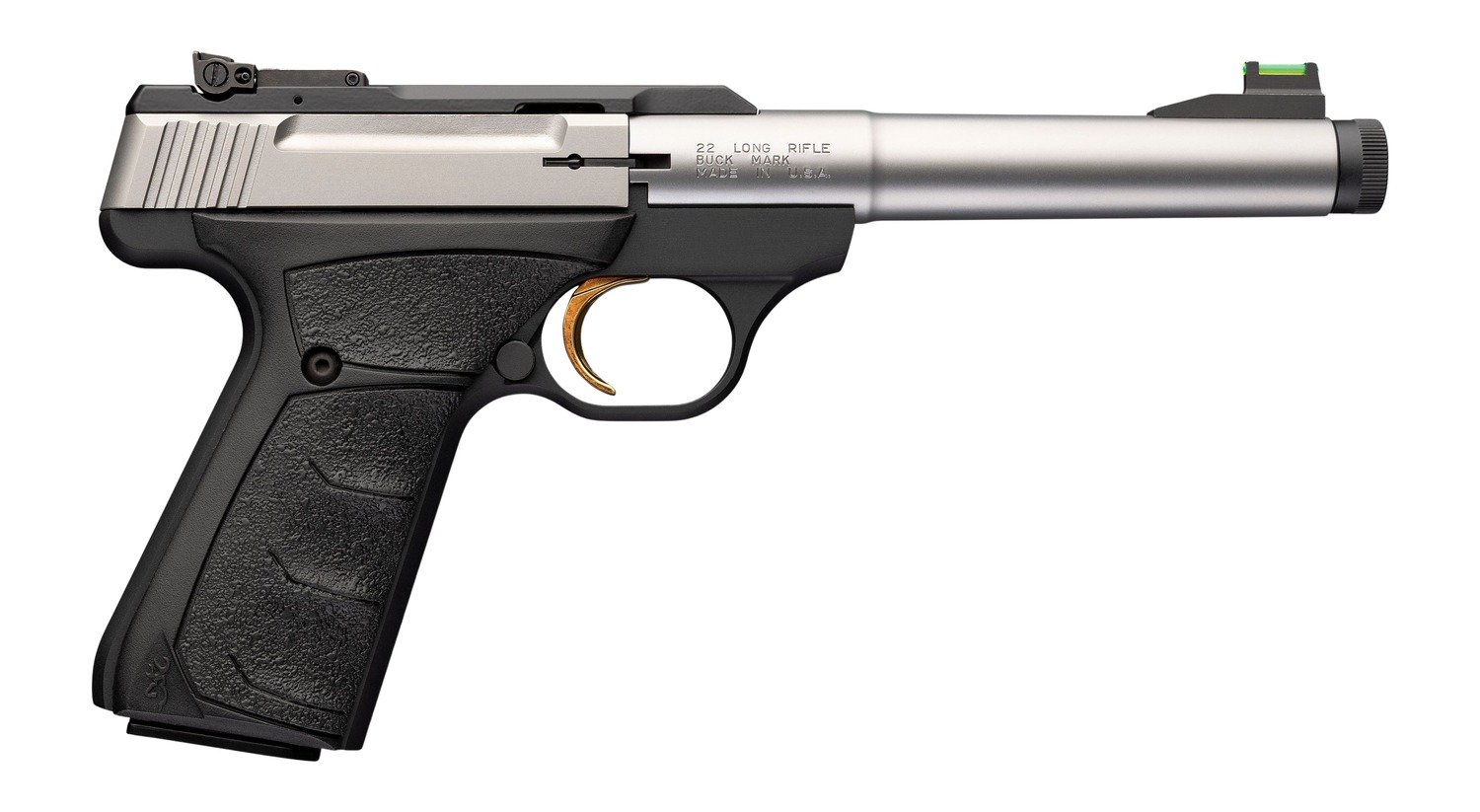 Browning 051616490 Buck Mark Camper SR 22 LR 5.9" Matte Stainless/ Black Frame Semi-Auto Pistol - Browning - .22 LR