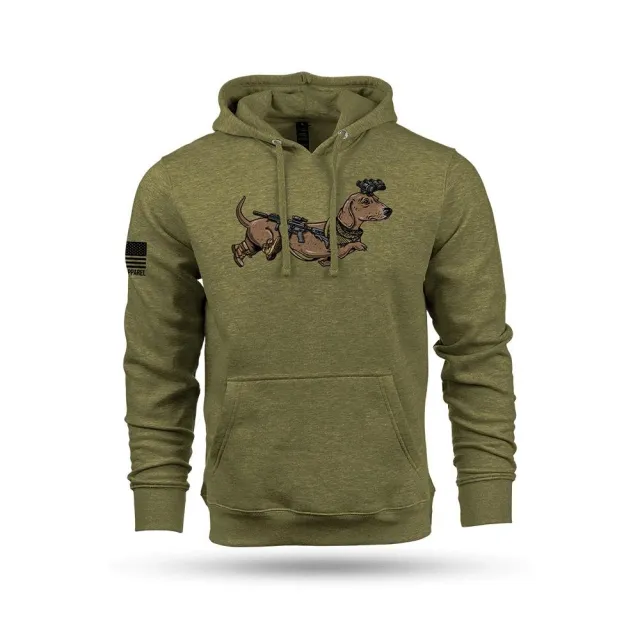 Nine Line Apparel Tactical Wiener Hooded Sweatshirt Olive L - Nine Line Apparel