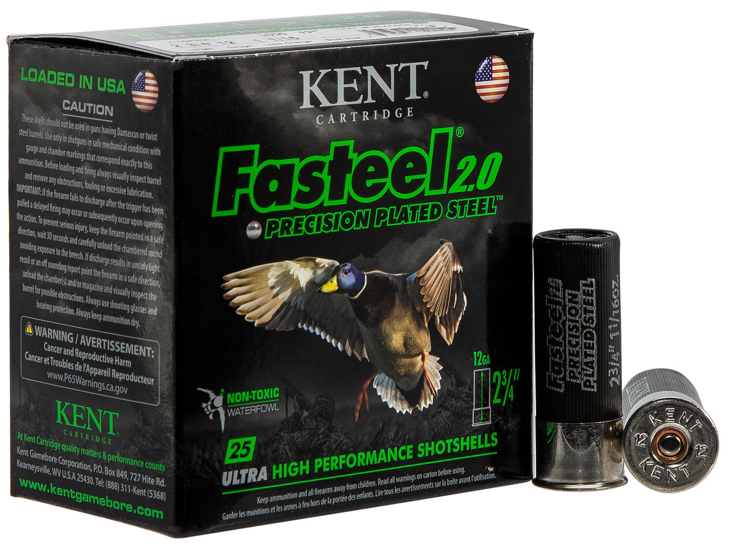 Buy Kent Cartridge Fasteel 2.0 12 Gauge 2.75 In 1 1/16 oz #4 Shot 25 Rounds online