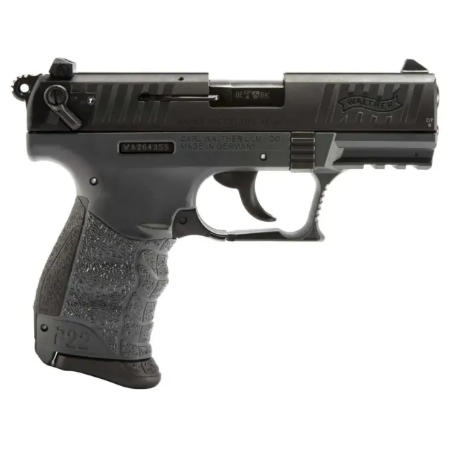 Walther P22 22 LR 3.42 in Tungsten Gray 10 Round Semi-Auto