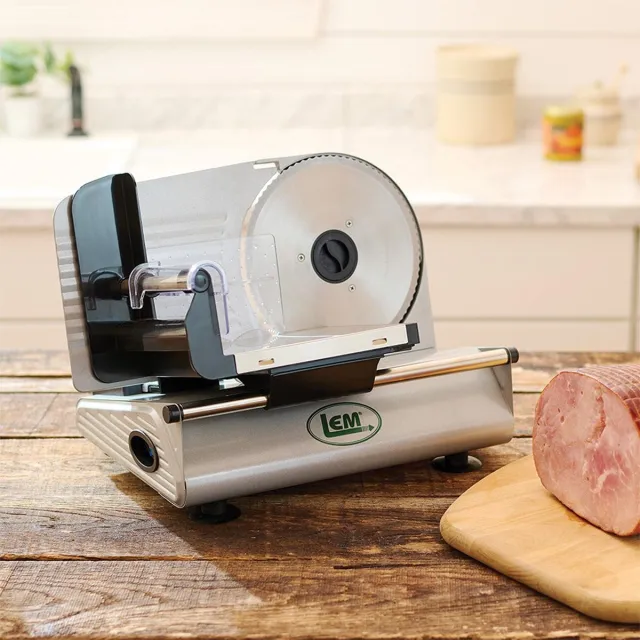 Buy LEM Products 1381 7.5" Belt-Driven Meat Slicer, 150W, Stainless Blade online