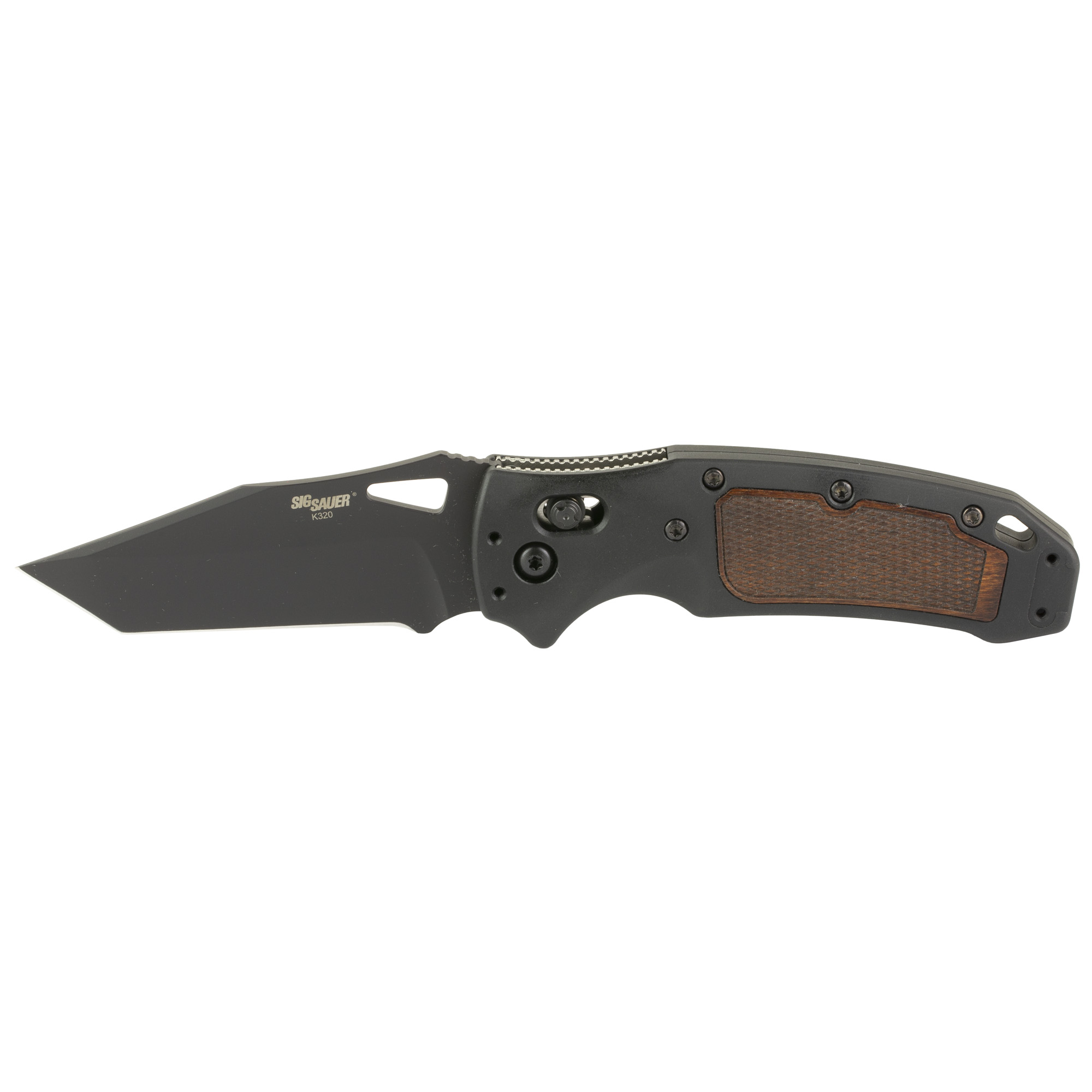 Hogue 36367 SIG K320 AXG 3.5" Tanto Blade Black Aluminum Walnut Inlay - Hogue