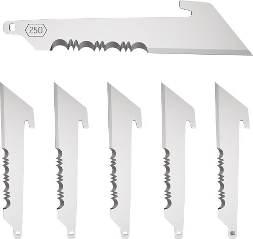 Buy Outdoor EDGE 2.5" UTILITY BLDS W/SERRATIONS BLACK BLADE 6-PK online