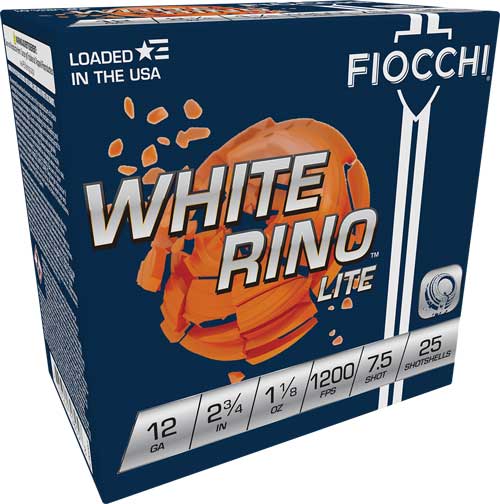 Fiocchi 12WRNL75 White Rino 12ga 2 3/4" 1 1/8oz #7.5 Target Loads - Fiocchi