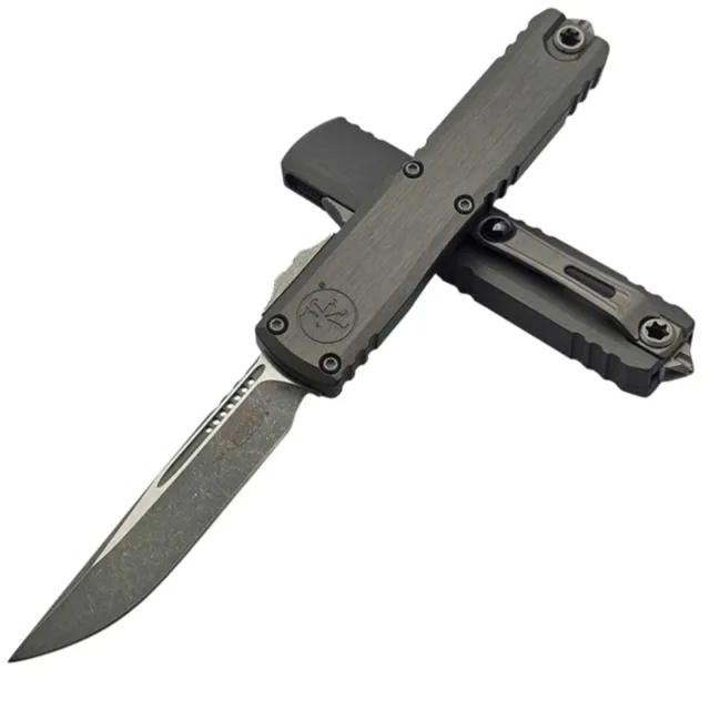 Microtech Ultratech Gen IV 3.55 In SE Apocalyptic Natural Alu Handle - MICROTECH for sale at Iron and Lace