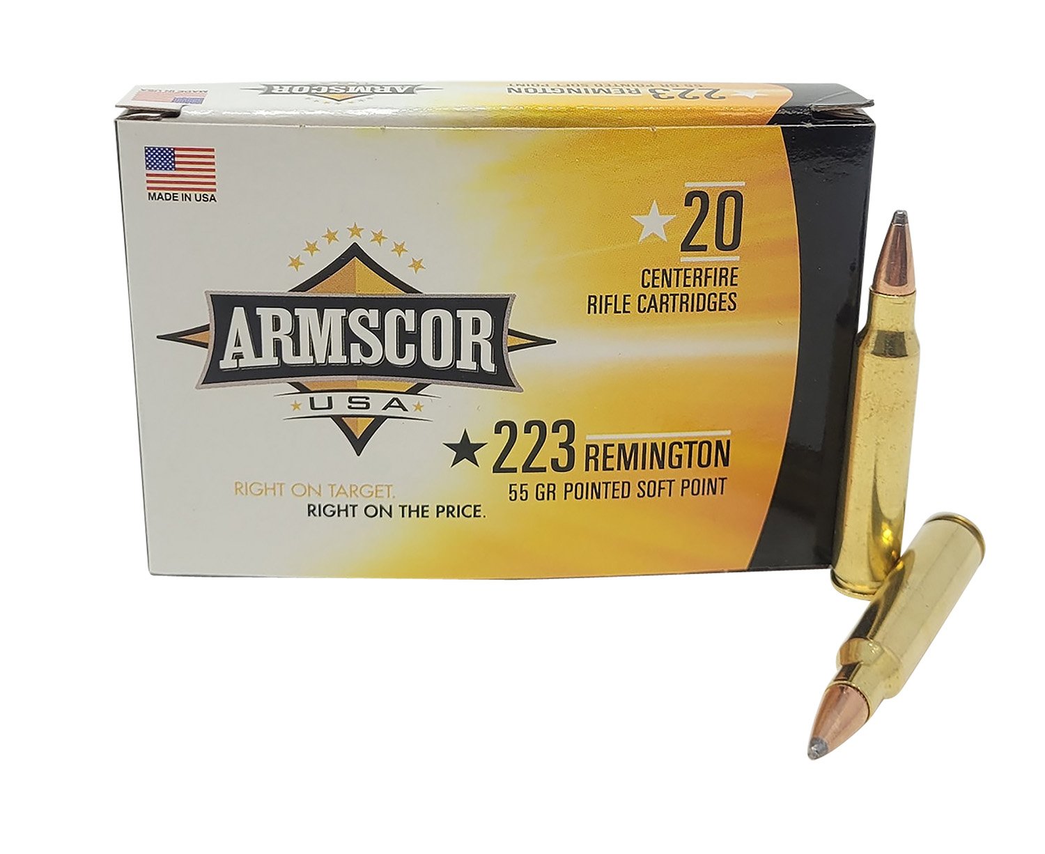 Buy Rock Island Armory Armscor .223 Rem 55gr PSP BT 20rd Box Ammo online