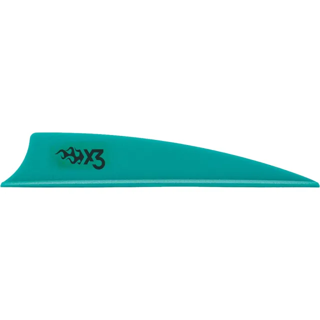 Bohning X3 Vanes Shield Cut 3 in. Teal 36 pk. - Bohning