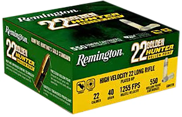 Remington R21253 Golden Hunter 22LR 40gr Hollow Point 550 Rounds