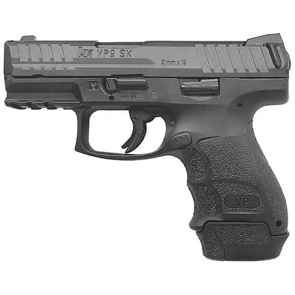 HK 81000295 VP9SK Subcompact 9mm Luger, 3.39" Barrel, 10+1 Capacity, Black Steel Slide, Interchangeable Backstrap Grip, Night Sights - Heckler & Koch for sale at Bang-Bang Tactical