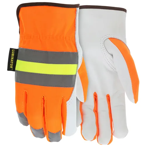 MCR Safety Reflective Grain Goat Driver Gloves High-Visibility - MCR Safety for sale at Smoke Wagon Firearms