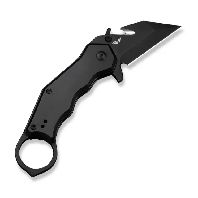 CIVIVI Amaroq 2.11In Nitro-V Stonewash Blade Black Aluminum - CIVIVI Knives