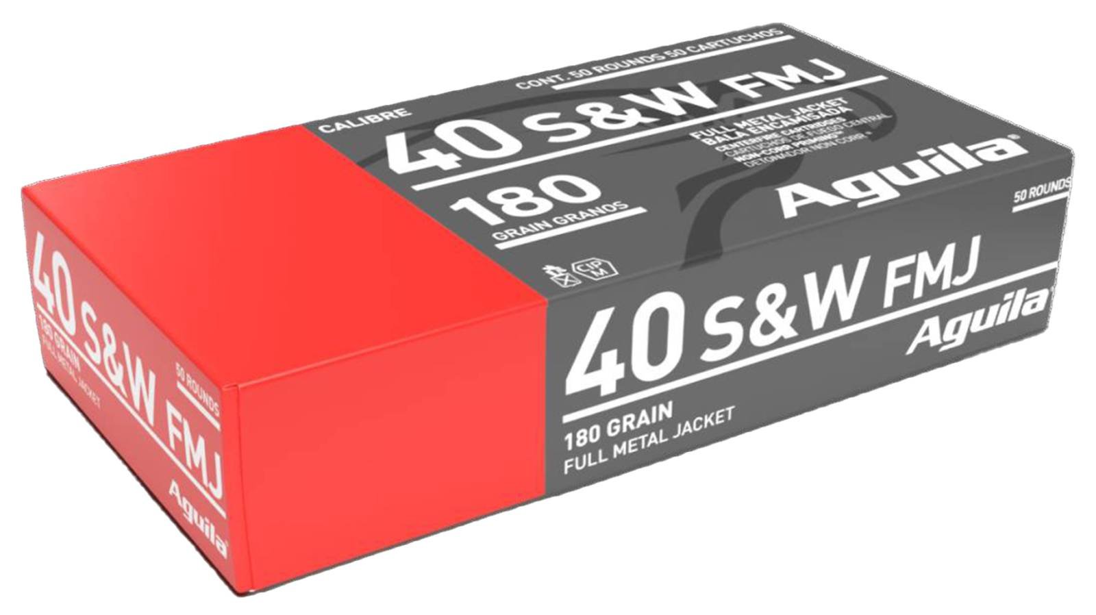 Aguila 1E402110 Target & Range Handgun 40 S&W 180 gr FMJ 50 Per Box/ 20 Cs - AGUILA AMMUNITION - 40 S&W