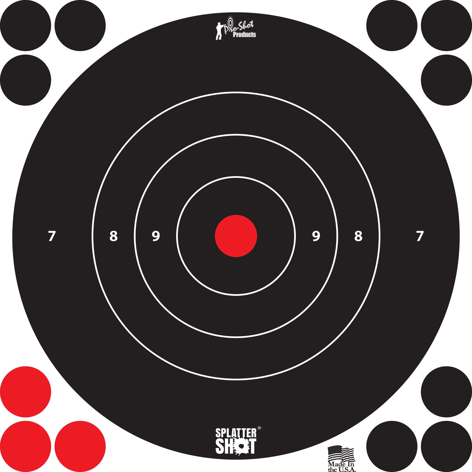 Buy Pro-Shot Splatter Shot 8 White Bullseye Target 6/ct online