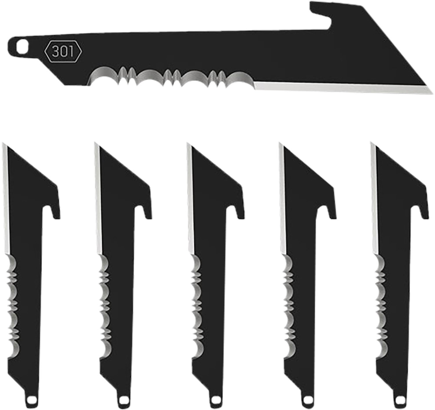 Buy Outdoor Edge Utility Replacement Blades Serrated Black 3 in. 6 pk. online