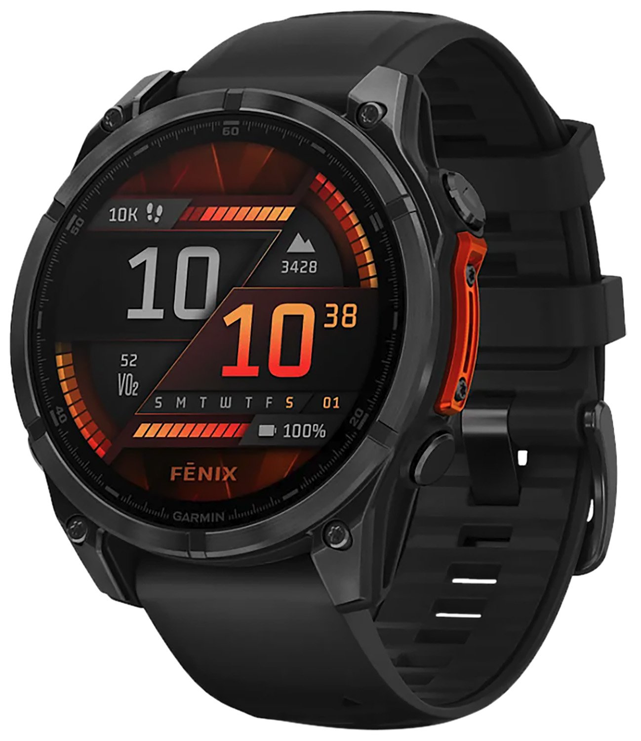 Garmin 010-02904-00 Fenix 8 43mm AMOLED Gray/Black Watch - GARAYSAR